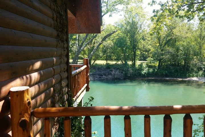 cabin overlooking river