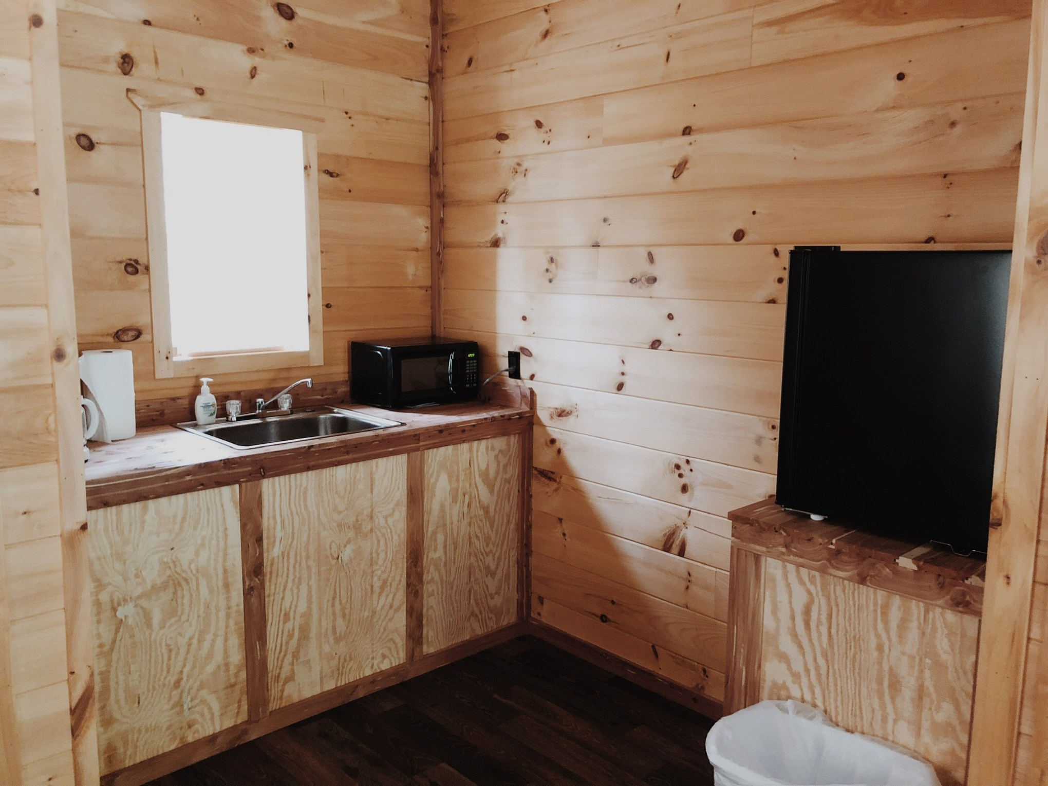 a room with a wood floor