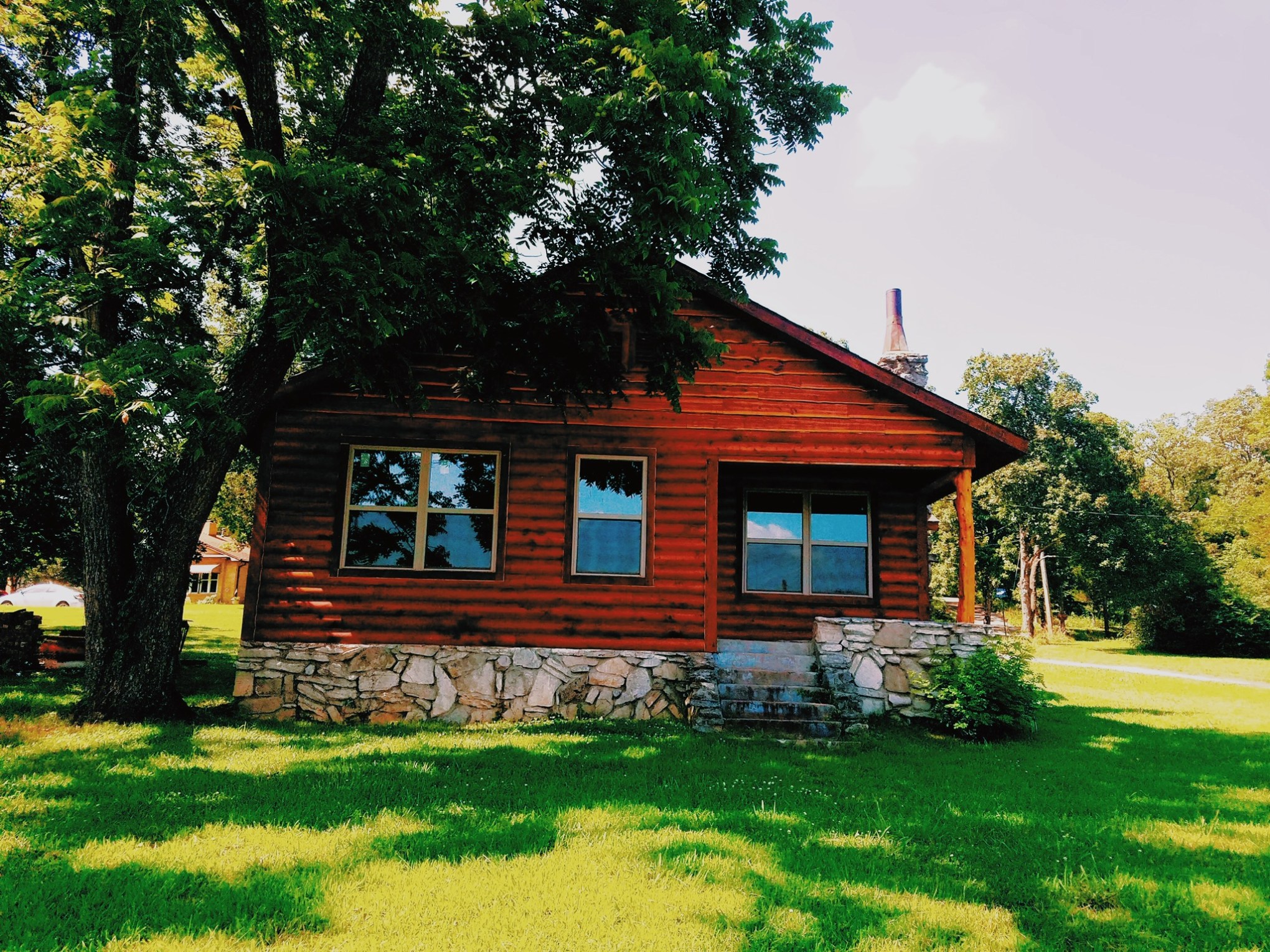 a large lawn in front of a house